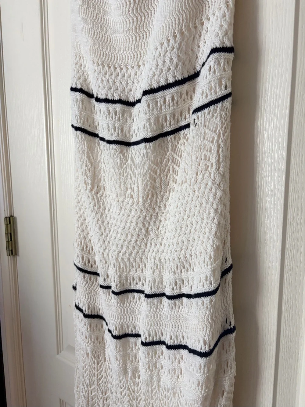 Abercrombie & Fitch Spaghetti Strap Crochet Maxi Dress, Size Medium Tall